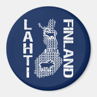 FINLAND KARTA magnet - Lahti