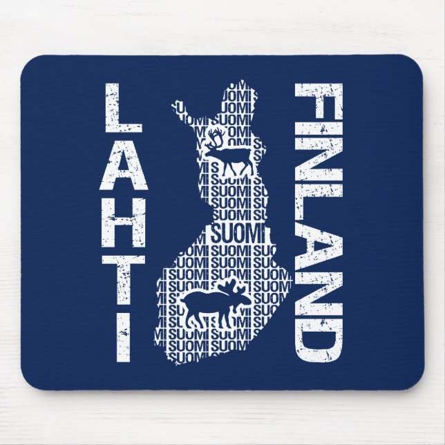FINLAND KARTA mousepad - Lahti Musmatta (Framsidan)