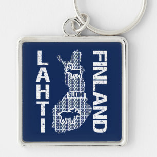 FINLAND KARTA nyckelring - Lahti