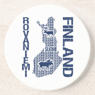 FINLAND KARTA underlägg - Rovaniemi Sandsten