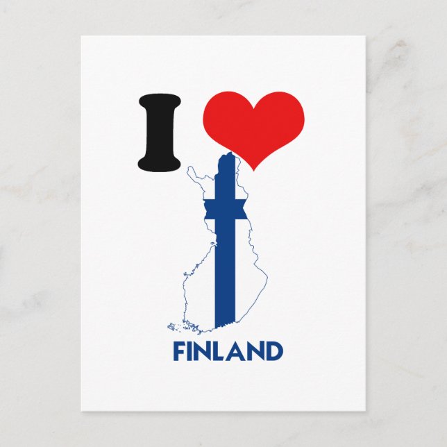 FINLAND KARTA VYKORT (Framsida)