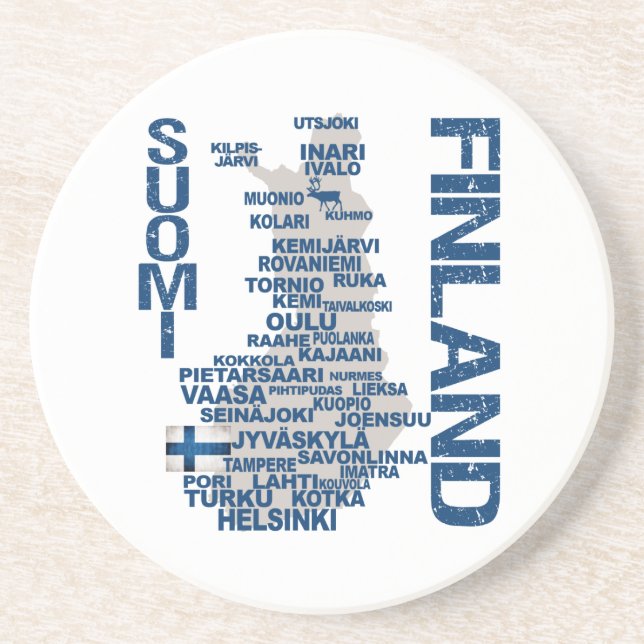 FINLAND KARTAkustfartyg Underlägg Sandsten (Framsidan)