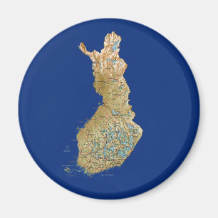 Finland kartamagnet magnet