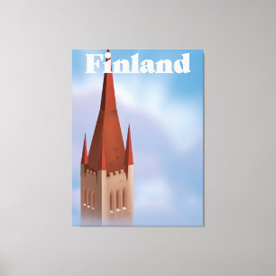 Finland Kyrka Canvastryck