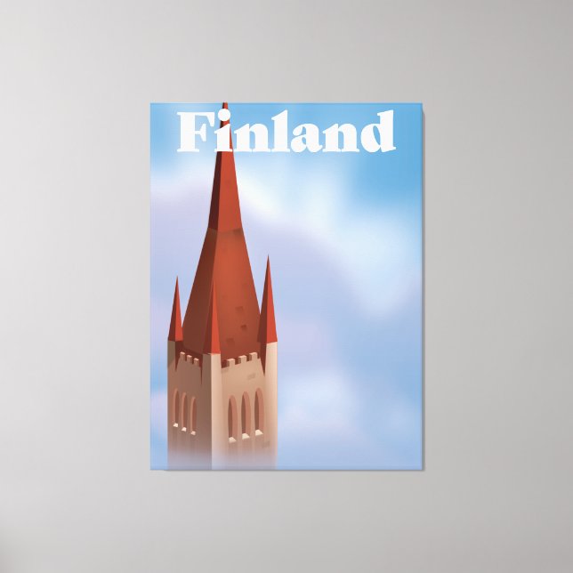 Finland Kyrka  Canvastryck (Framsida)