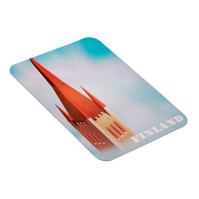 Finland kyrka resaffisch magnet (Högersidan)