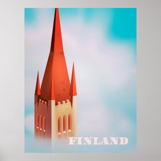 Finland kyrka resaffisch poster (Framsidan)