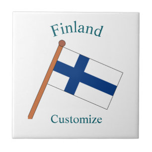 Finland Land Flagga Thunder_Cove Kakelplatta