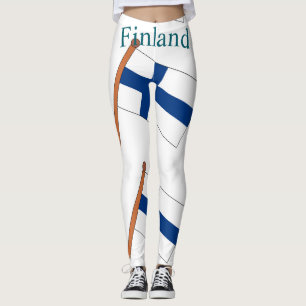 Finland Land Flagga Thunder_Cove Leggings