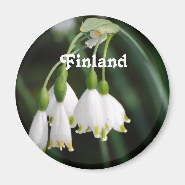 Finland Lily of the Valley Magnet (Framsidan)