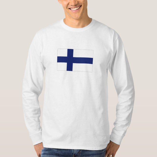 Finland medborgareflagga tee shirt (Framsida)
