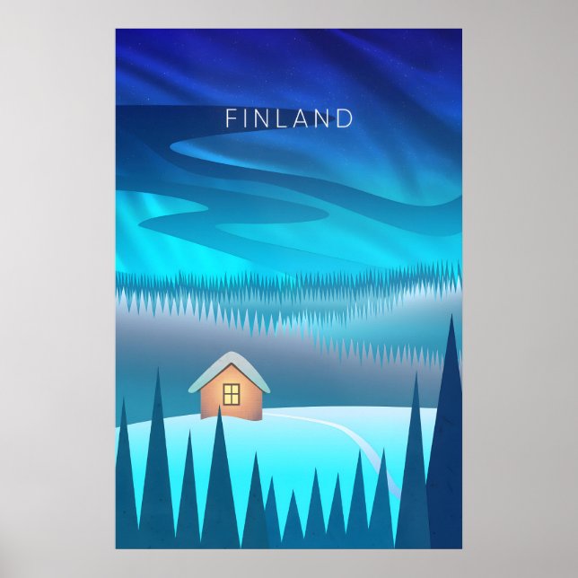 Finland Minimal Resemaljkat Poster (Framsidan)