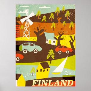 Finland mitten av seklet modern reseposters poster