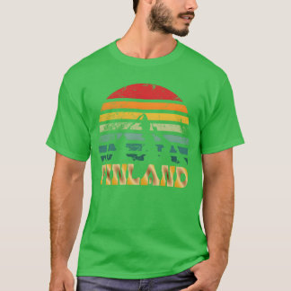Finland Mountain Souvenir Finnish Campingrip retro T Shirt