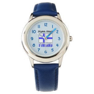 Finland och Finlands flagga Personlig Armbandsur