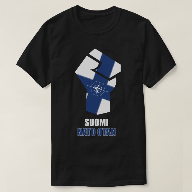 Finland och Nato Suomi Natoon nyt T Shirt (Design framsida)