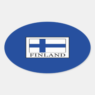 Finland Ovalt Klistermärke