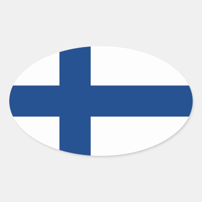 Finland Ovalt Klistermärke (Framsida)