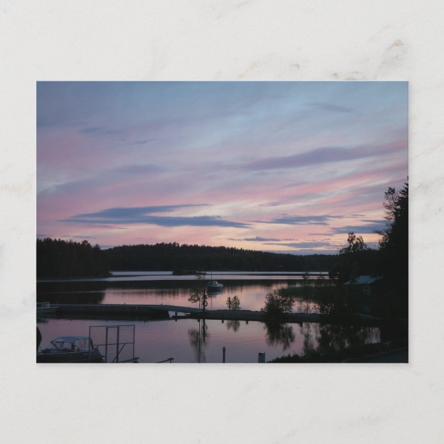Finland på solnedgången vykort (Framsida)