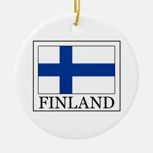 Finland prydnad julgransprydnad keramik (Framsidan)