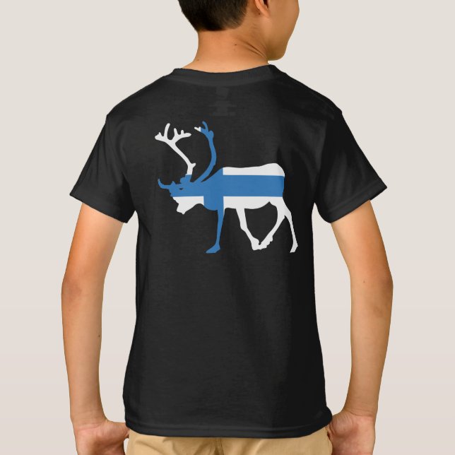 Finland Ren Tröja för Barn T-shirt (Baksida)