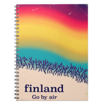 Finland retro semester 'regnbåge' affisch tryck.