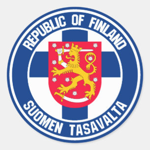 Finland rundaEmblem Runt Klistermärke