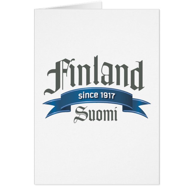 Finland sedan 1917 hälsningskort (Framsidan)