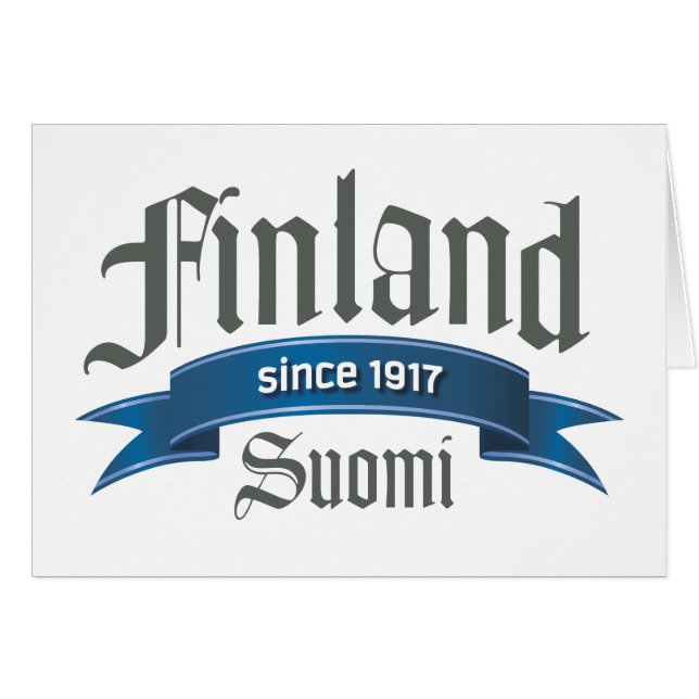 Finland sedan 1917 hälsningskort (Framsidan Horizontal)