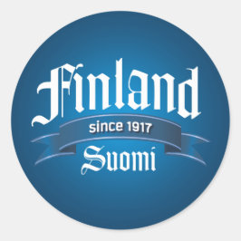 Finland sedan 1917 Rev Runt Klistermärke