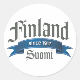 Finland sedan 1917 runt klistermärke