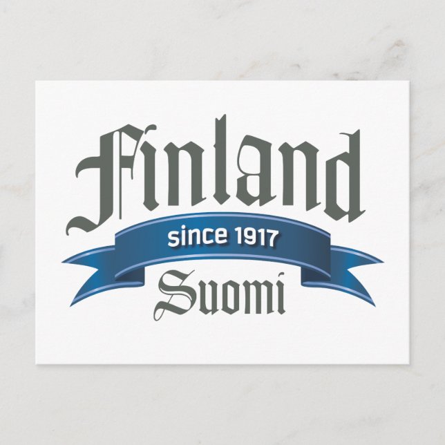 Finland sedan 1917 vykort (Framsida)