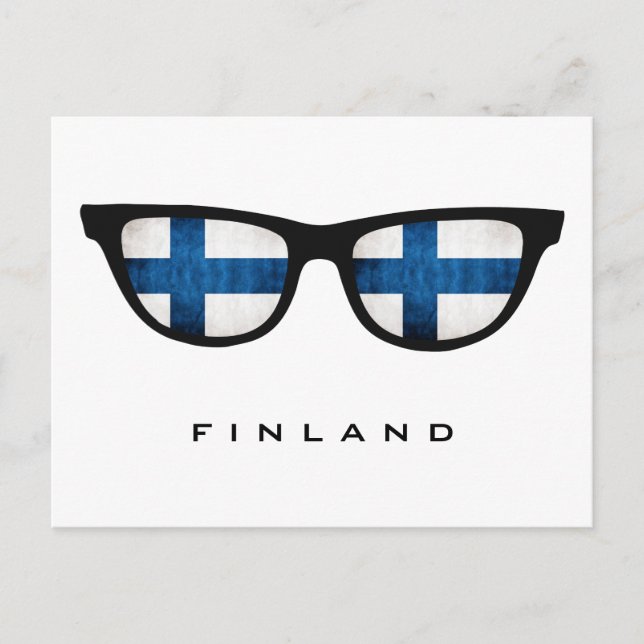 Finland Shades anpassa text & färg vykort (Framsida)