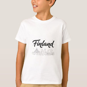Finland Siluett Resa Semester Kläder  T Shirt