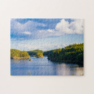 Finland sjö under sommaren pussel