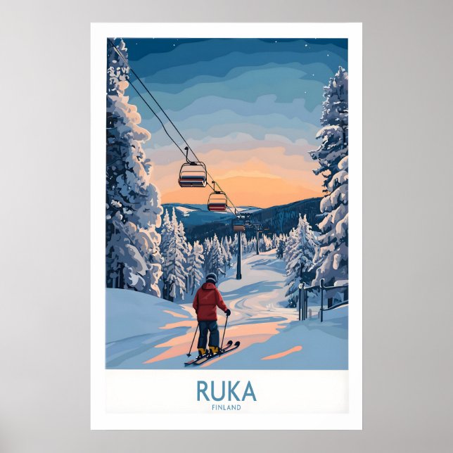Finland skidort konst 1 poster (Framsidan)