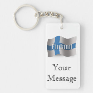 Finland som vinkar flagga