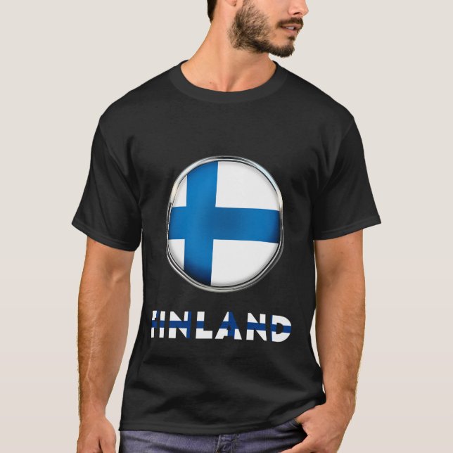 FINLAND speciell Black T Shirt (Framsida)
