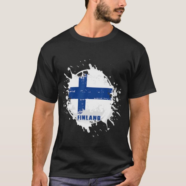 Finland Stänk T Shirt (Framsida)