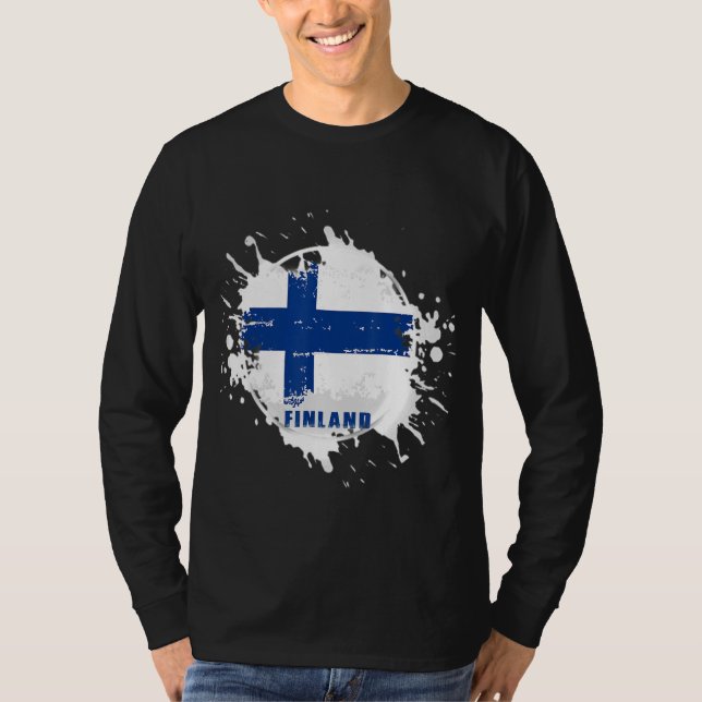 Finland Stänk T Shirt (Framsida)
