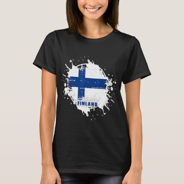 Finland Stänk T Shirt (Framsida)