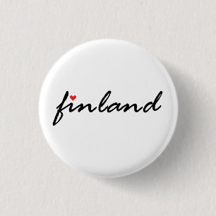 Finland Suomi. I kärlek Finland Knapp