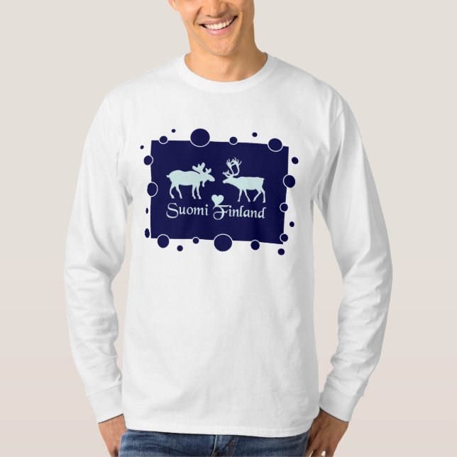 Finland T-shirt för möss och renar (Framsida)