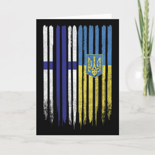Finland Ukraina Finska Ukrainsk Flagga Kort