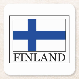 Finland underlägg papper kvadrat