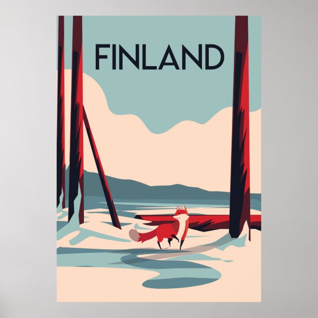 Finland vintage resor poster (Framsidan)
