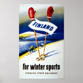 Finland Vintage resor Poster återställt
