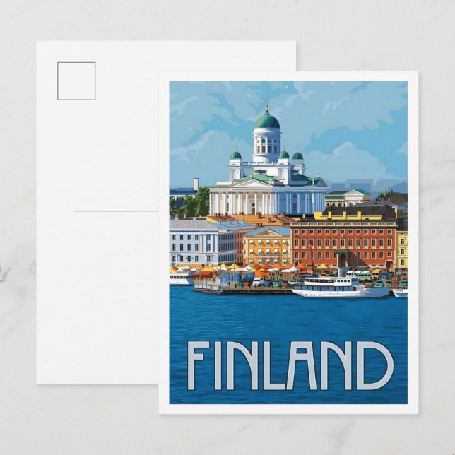Finland Vintage Resor  Vykort (Fram/baksida)
