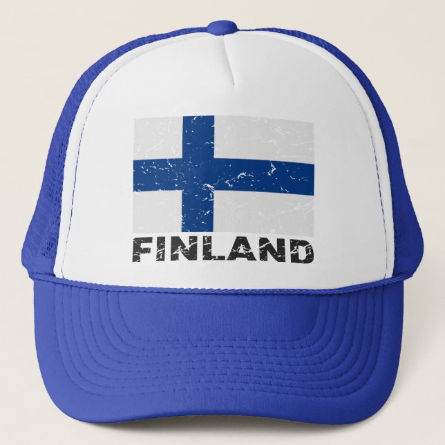Finland vintageflagga keps (Framsida)