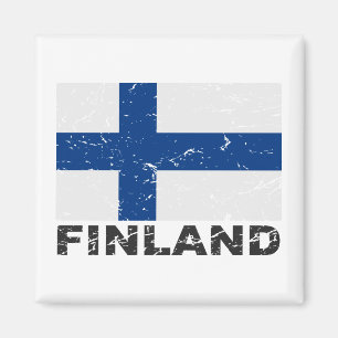 Finland vintageflagga magnet